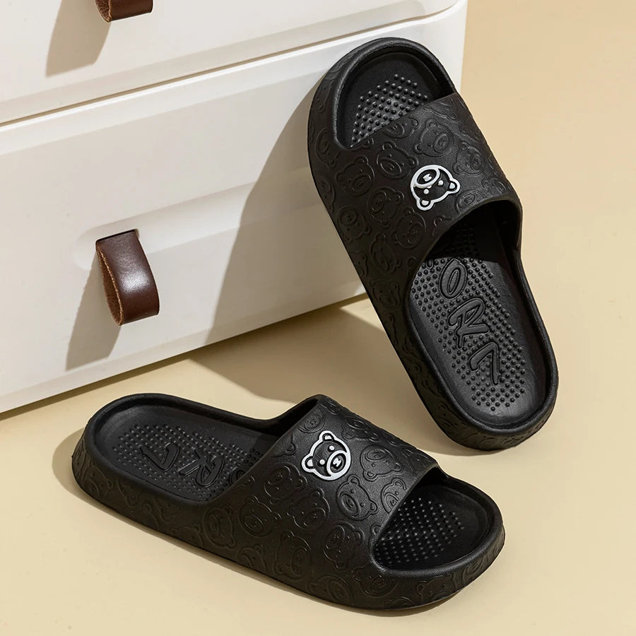 Men’s Summer Bear Print Slippers